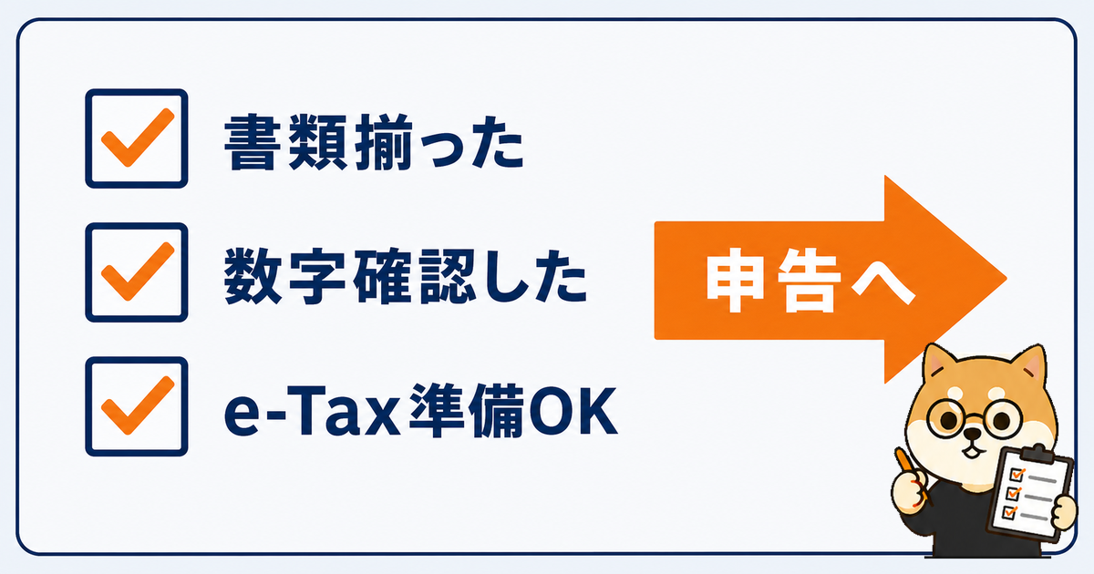 申告前チェックリストのフロー図