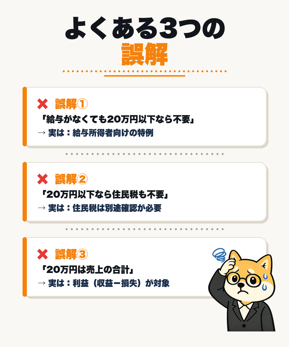 よくある3つの誤解