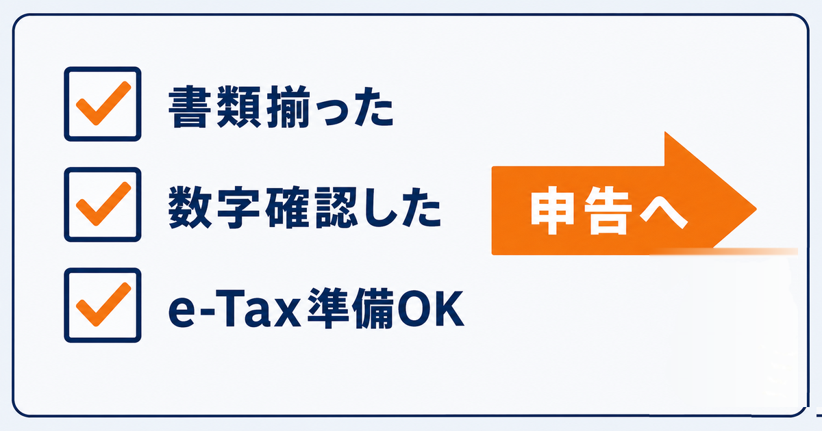 申告前チェックリストのフロー図