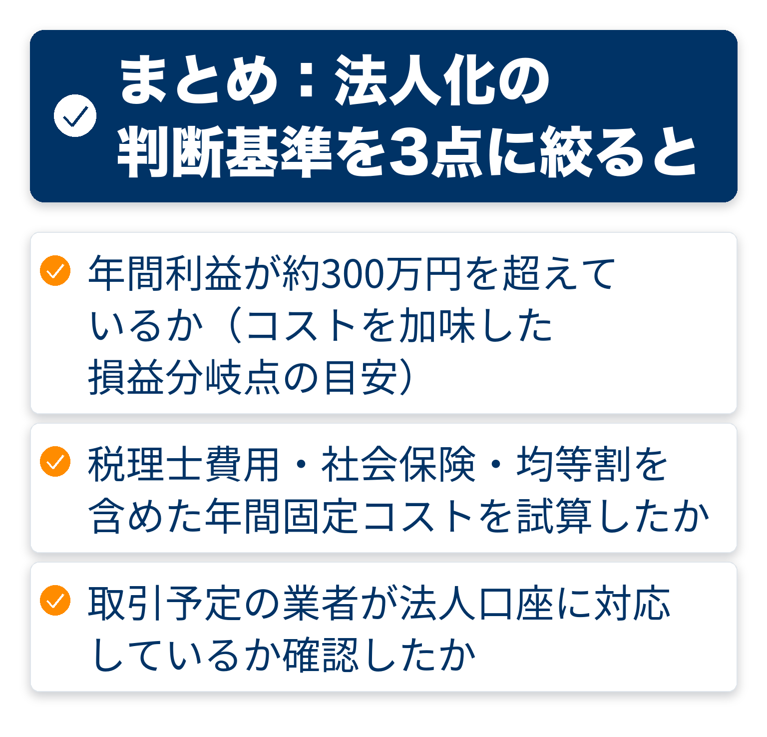 記事の要点をまとめたチェックリスト図解